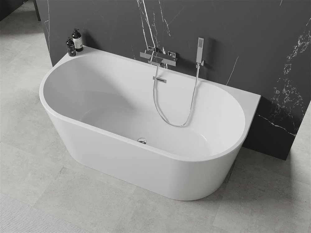 Vonia Mexen Oval, 170x80 cm, Baltas+Chrome