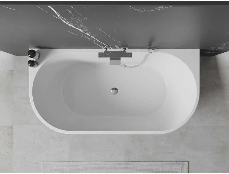 Vonia Mexen Oval, 170x80 cm, Baltas+Chrome