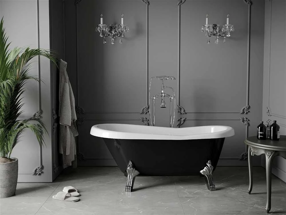 Vonia Mexen Retro, 150 x 73 cm, Juodas/Baltas+Chrome
