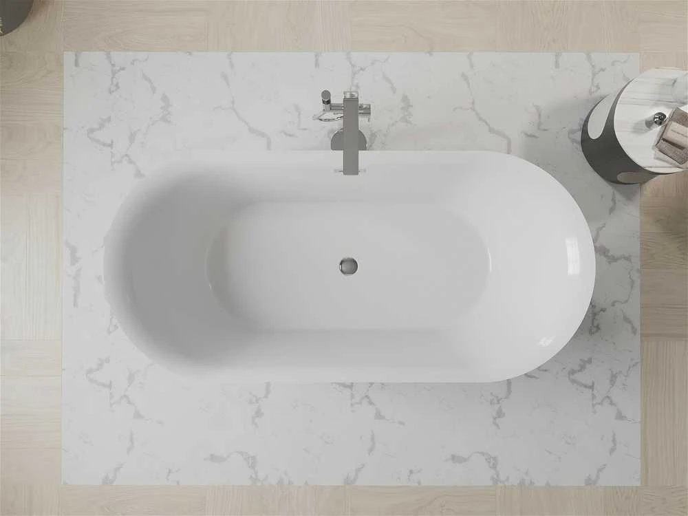Vonia Mexen Roxy su sifonu, 170x80 cm, Baltas+Chrome