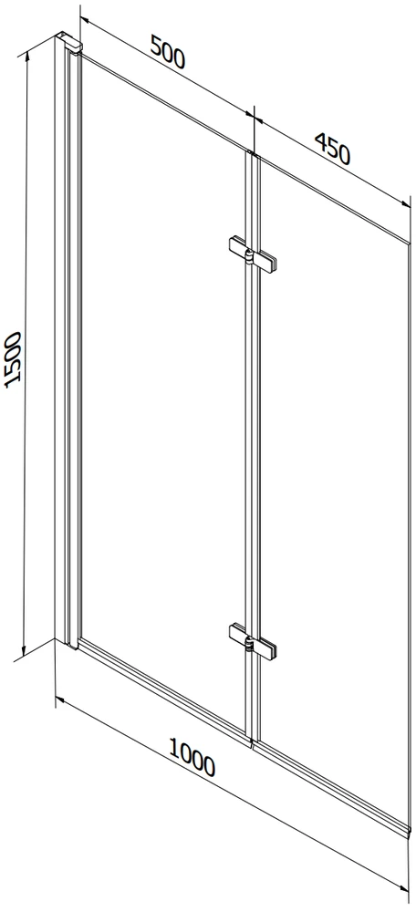 Vonia Mexen Vega su apdaila ir stiklo sienele, 180x80 cm + 100 cm (II), Baltas+Chrome/Transparent