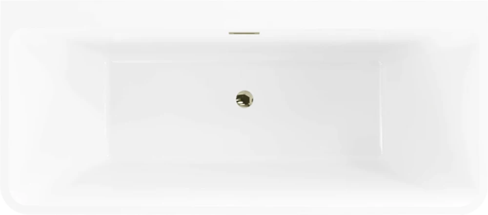 Vonia Mexen Volta su sifonu, 170 x 75 cm, Baltas+Gold