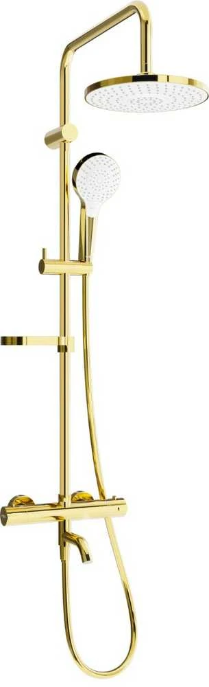 Vonios-dušo sistema su termostatu Mexen KX05, Gold/Baltas