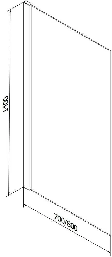 Vonios sienelė Mexen Alex, 80 x 140 cm, Juodas grid