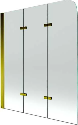 Vonios sienelė Mexen Felix III, 120 x 140 cm, Gold/Transparent