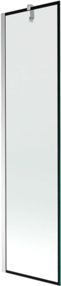 Vonios sienelė Mexen Next I, Chrome/Juodas frame, 50 x 150 cm