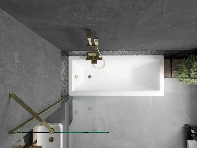 Vonios sienelė Mexen Next I, Gold/Transparent, 60 x 150 cm
