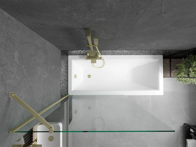 Vonios sienelė Mexen Next I, Gold/Transparent, 90 x 150 cm