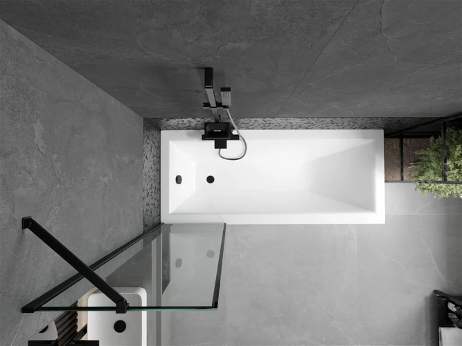 Vonios sienelė Mexen Next I, Juodas/Juodas frame, 50 x 150 cm