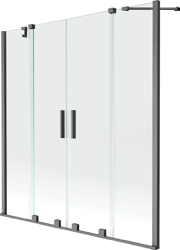Vonios sienelė Mexen Velar Duo II, Brushed gun pilka, 140 x 150 cm