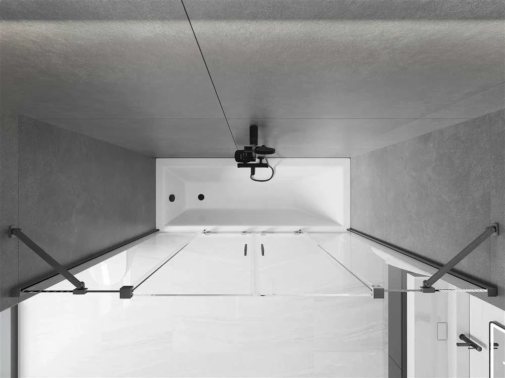 Vonios sienelė Mexen Velar Duo II, Brushed gun pilka, 180 x 150 cm