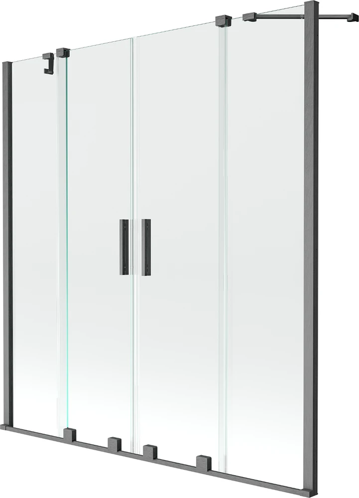 Vonios sienelė Mexen Velar Duo II, Brushed gun pilka, 150 x 150 cm