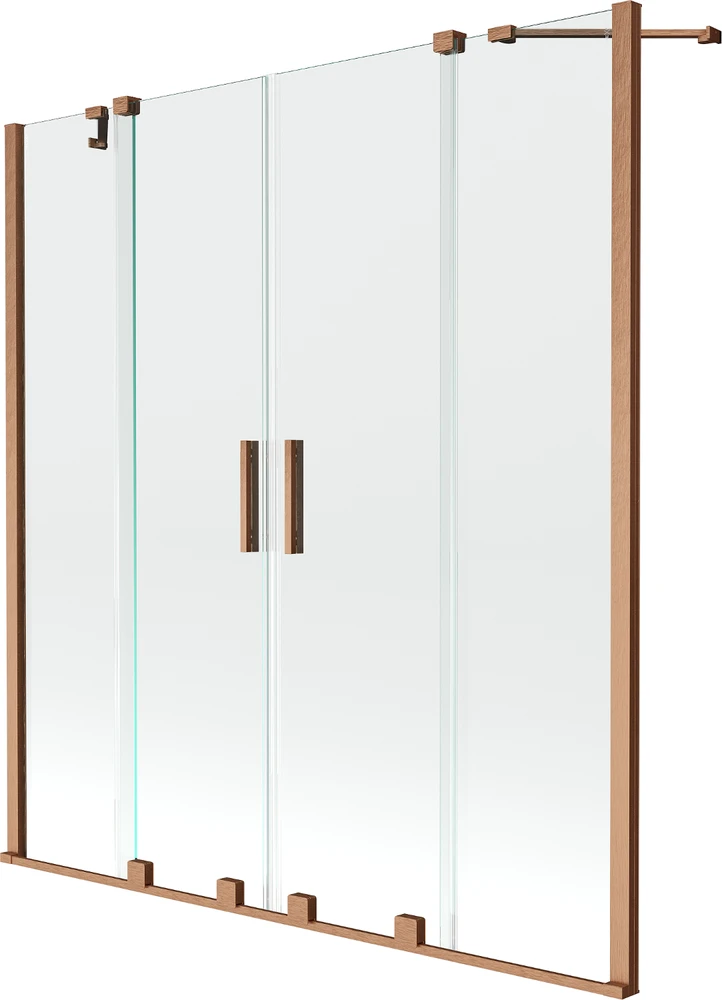 Vonios sienelė Mexen Velar Duo II, Brushed copper, 150 x 150 cm