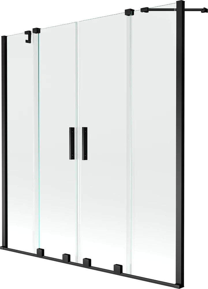 Vonios sienelė Mexen Velar Duo II, Juodas, 150 x 150 cm