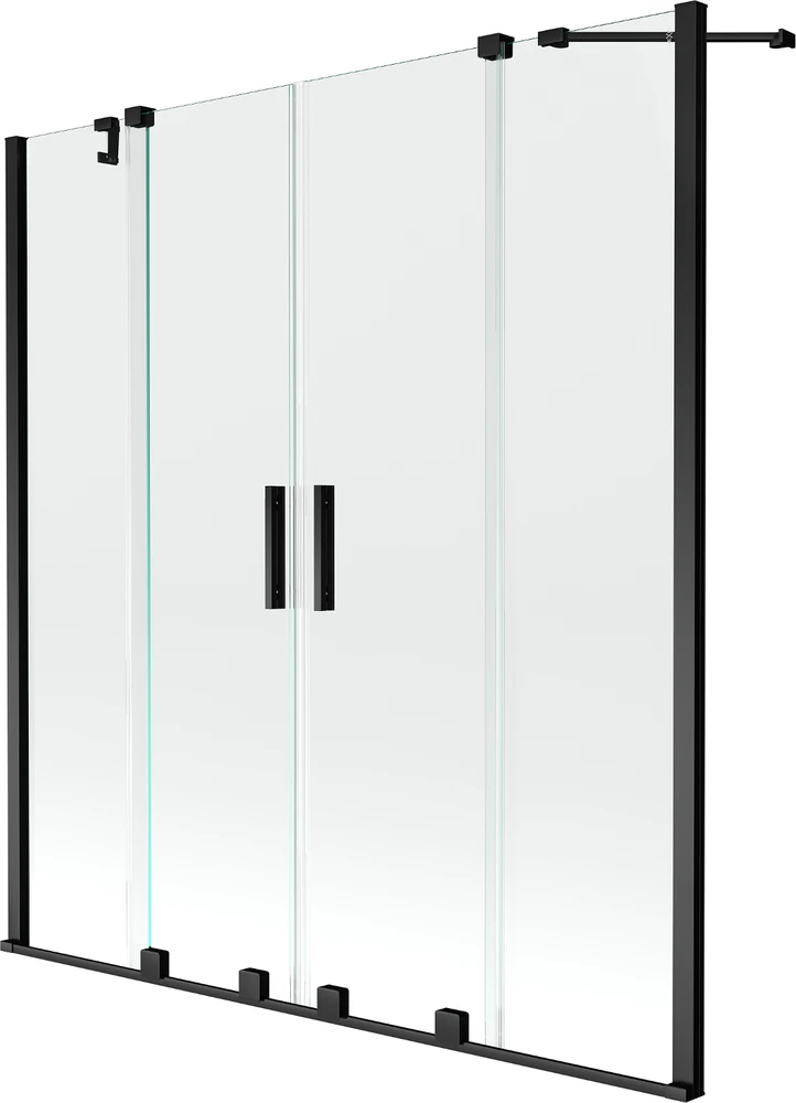 Vonios sienelė Mexen Velar Duo II, Juodas, 140 x 150 cm