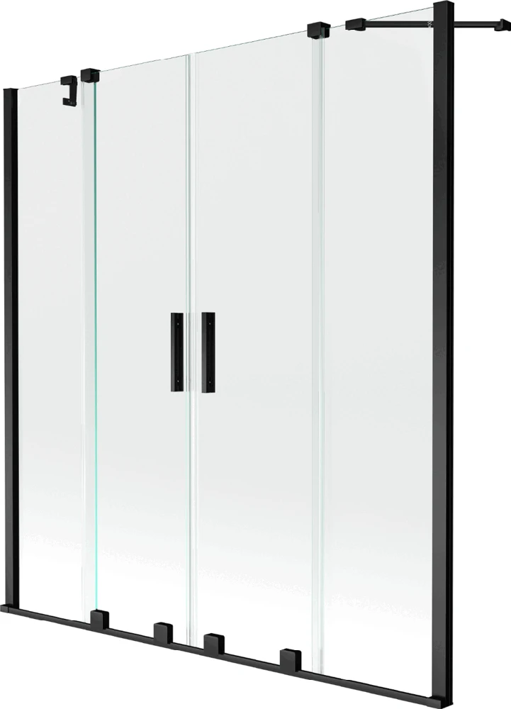 Vonios sienelė Mexen Velar Duo II, Juodas, 160 x 150 cm