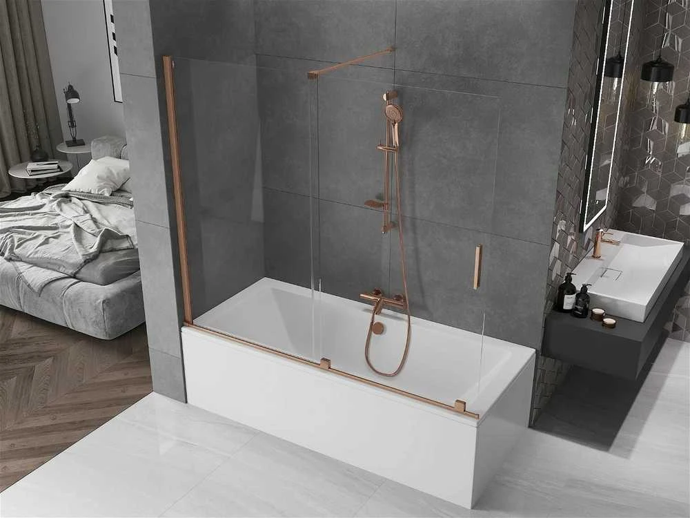 Vonios sienelė Mexen Velar II, Brushed copper, 120 x 150 cm