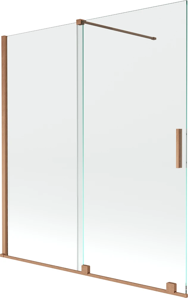 Vonios sienelė Mexen Velar II, Brushed copper, 150 x 150 cm