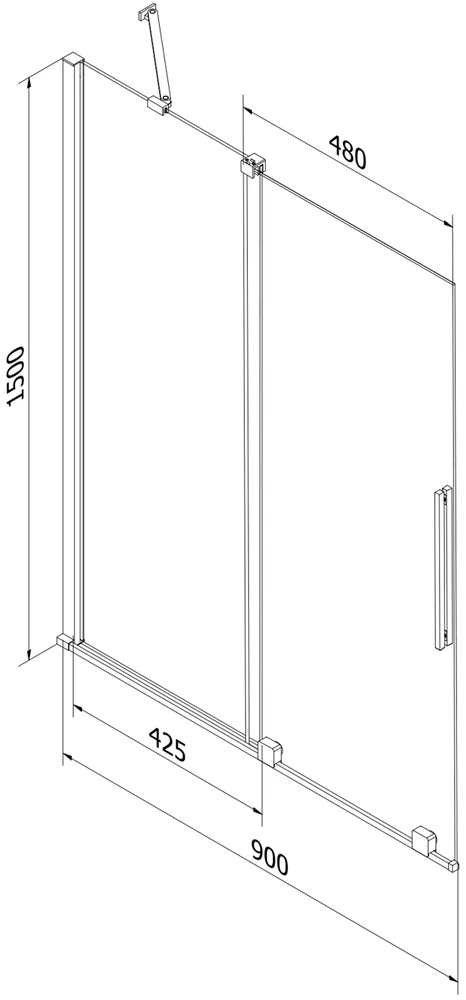 Vonios sienelė Mexen Velar II, Brushed copper, 90 x 150 cm
