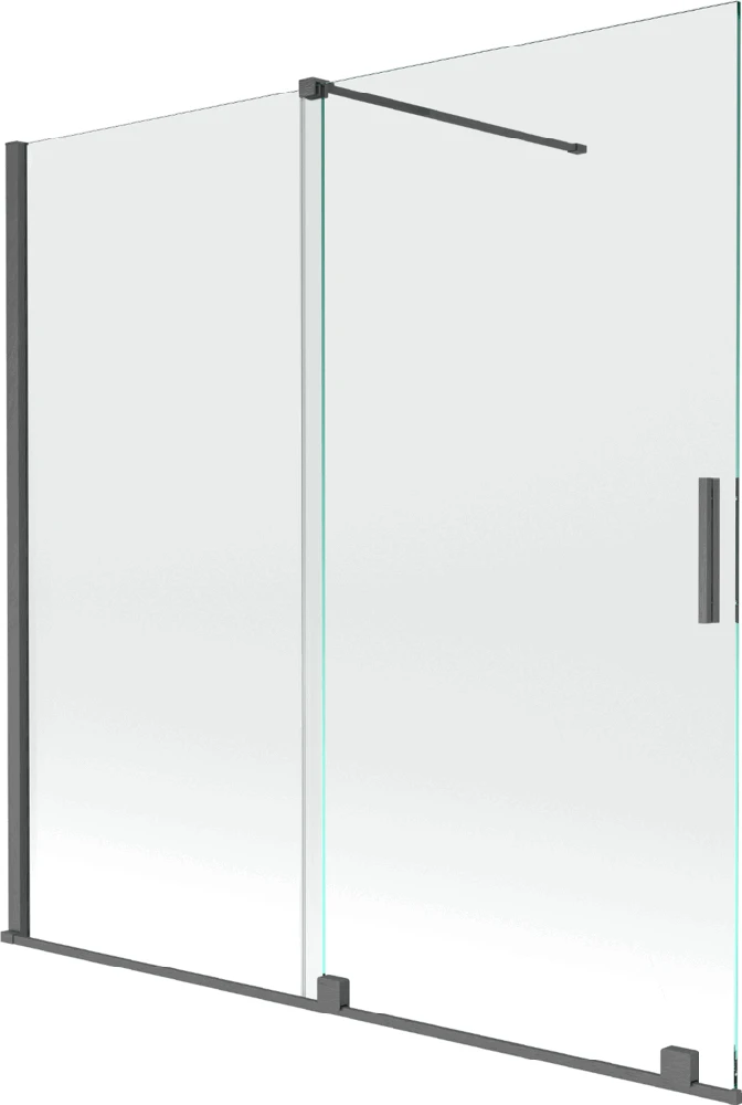 Vonios sienelė Mexen Velar II, Brushed gun pilka, 160 x 150 cm