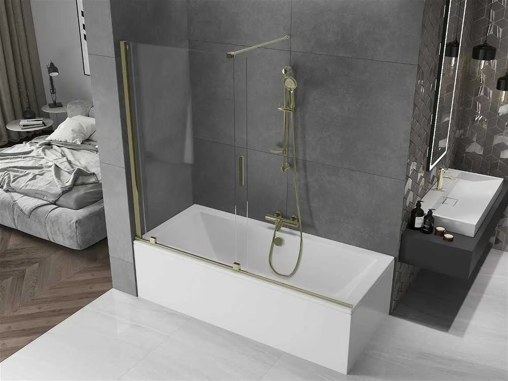 Vonios sienelė Mexen Velar II, Gold, 170 x 150 cm