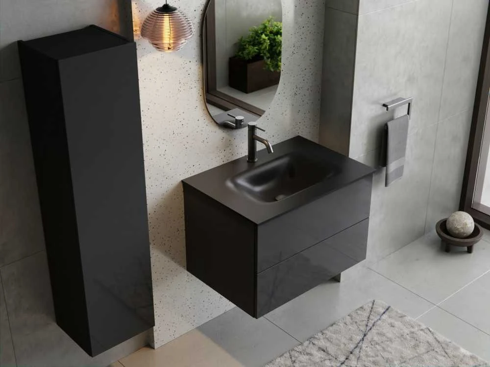 Vonios spintelė Besco Akya Classic, 130 x 33 x 30 cm, Gun Metal Glossy