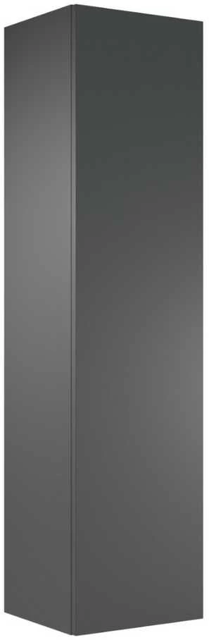 Vonios spintelė Besco Akya Classic, 130 x 33 x 30 cm, Gun Metal Glossy