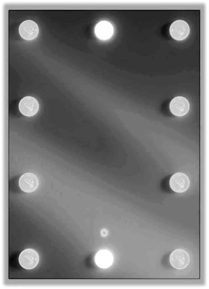 Vonios veidrodis Mexen Dona su LED apšvietimu ir šildymo kilimėliu, 50 x 70 cm