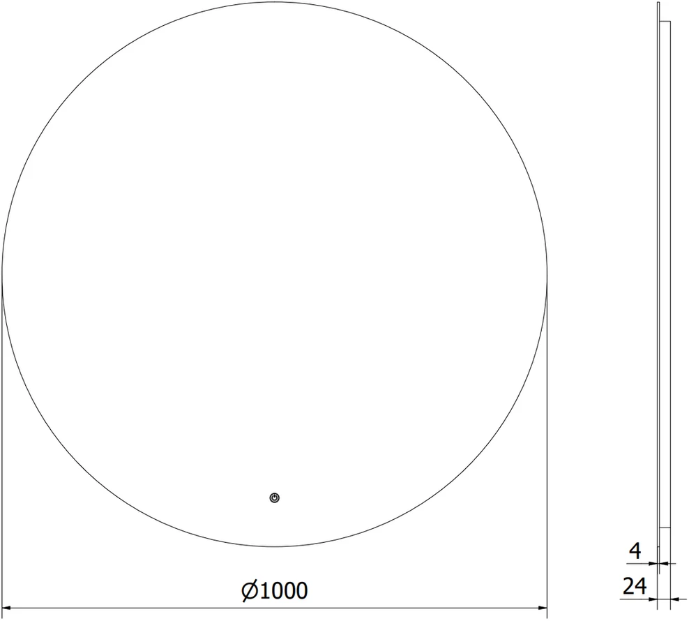 Vonios veidrodis Mexen Erg su LED apšvietimu ir apsauga nuo rasojimo, 100 cm