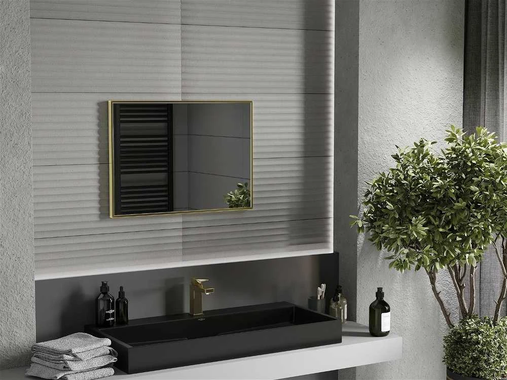 Vonios veidrodis Mexen Loft, 80 x 60 cm, Gold