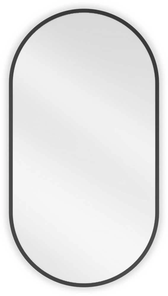 Vonios veidrodis Mexen Loft Oval, 75 x 40 cm, Juodas