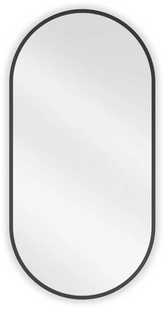 Vonios veidrodis Mexen Loft Oval, 80 x 40 cm, Juodas