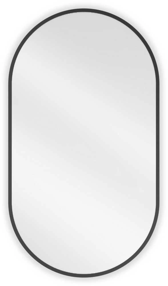 Vonios veidrodis Mexen Loft Oval, 80 x 45 cm, Juodas