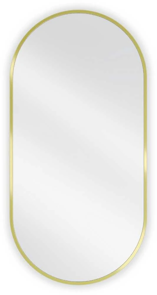 Vonios veidrodis Mexen Loft Oval, 90 x 45 cm, Gold