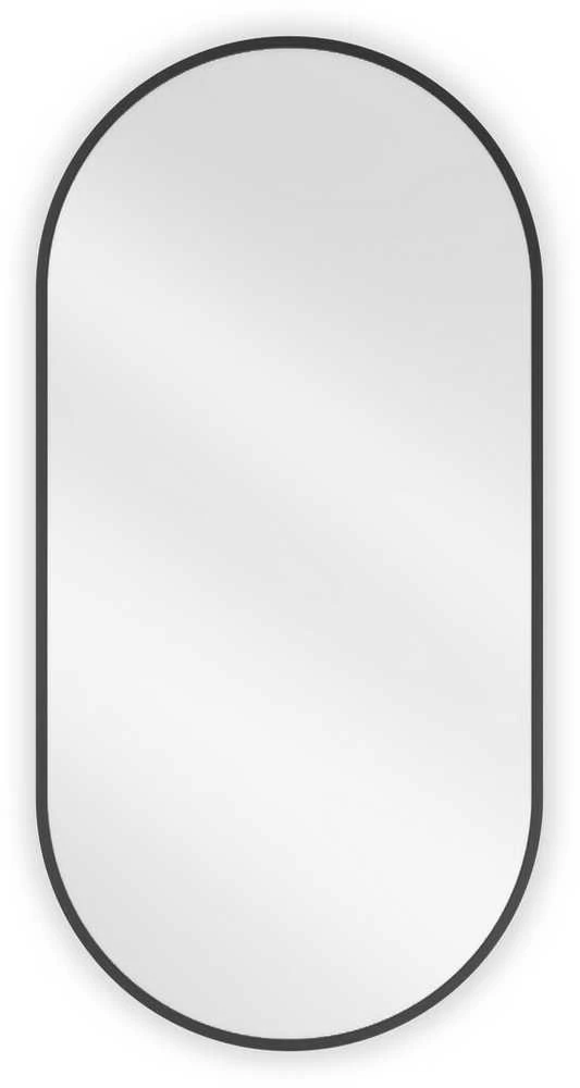 Vonios veidrodis Mexen Loft Oval, 90 x 45 cm, Juodas