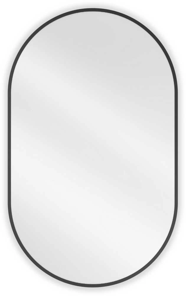 Vonios veidrodis Mexen Loft Oval, 90 x 55 cm, Juodas