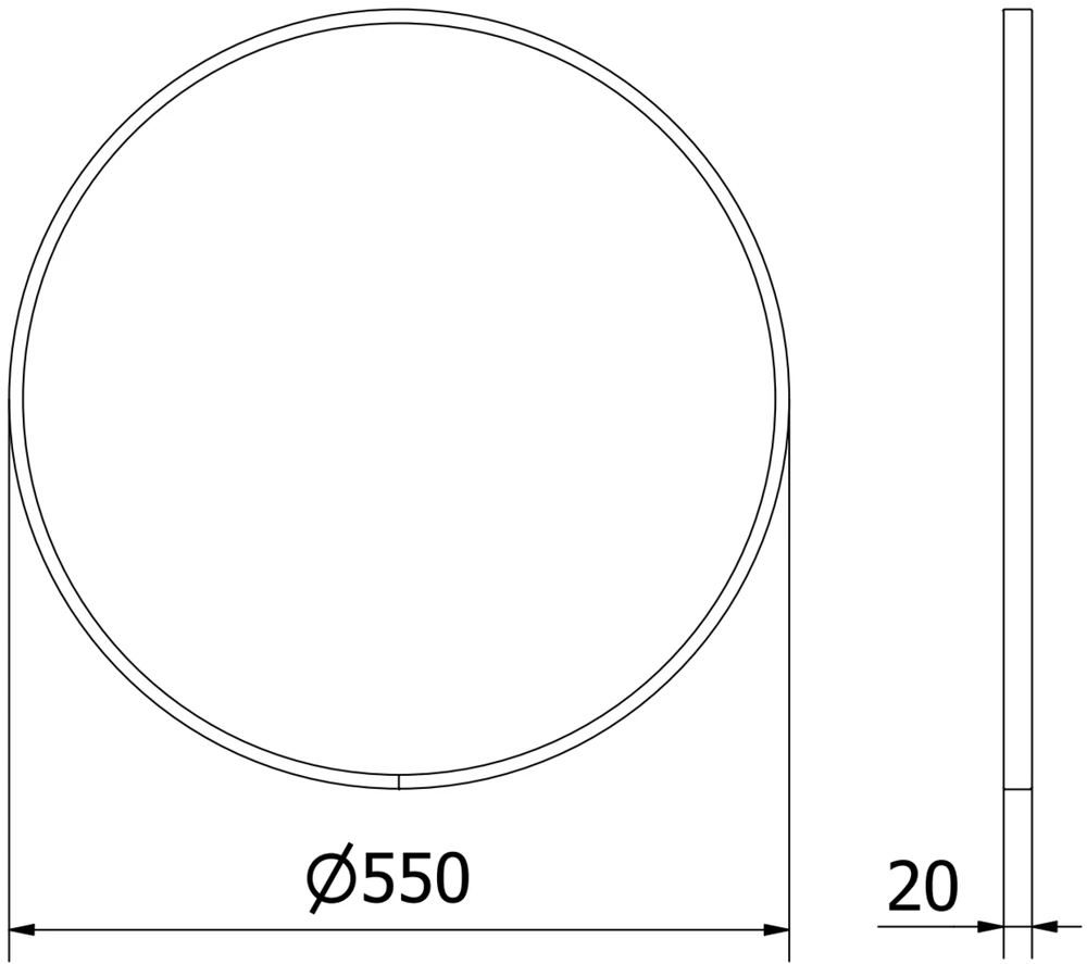 Vonios veidrodis Mexen Loft Round, 55 cm, Gold