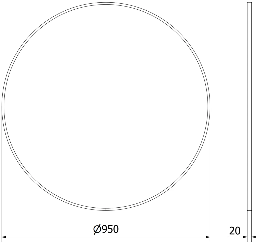 Vonios veidrodis Mexen Loft Round, 95 cm, Gold