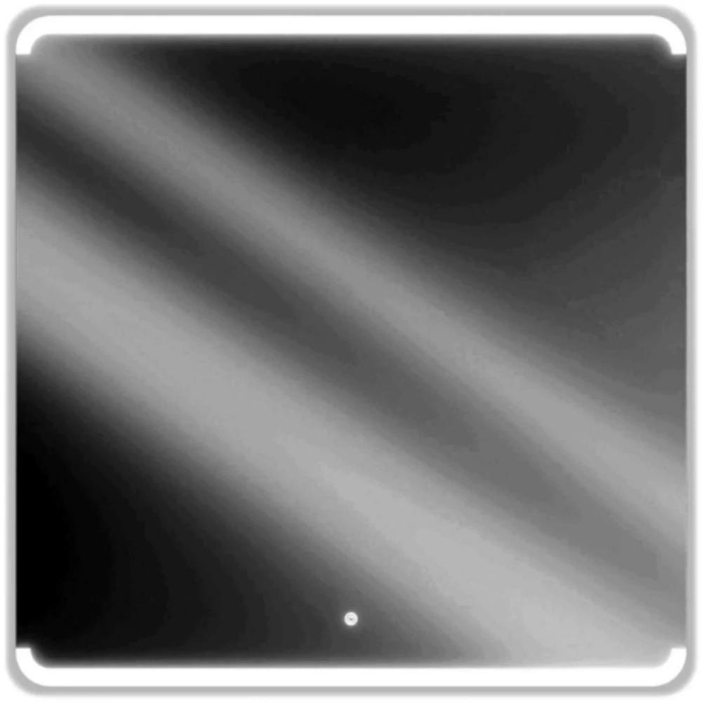 Vonios veidrodis Mexen Nida su LED apšvietimu ir šildymo kilimėliu, 100 x 100 cm