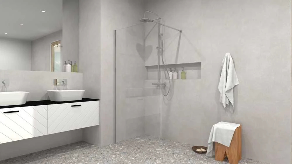 Walk-In dušo sienelė Besco Eco-N, 100 x 195 cm