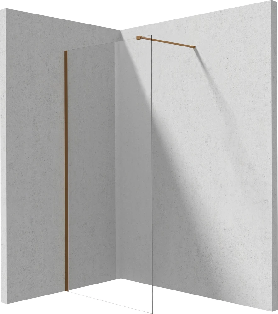 Walk-in dušo sienelė Deante Prizma, Brushed bronze, 120x195 cm
