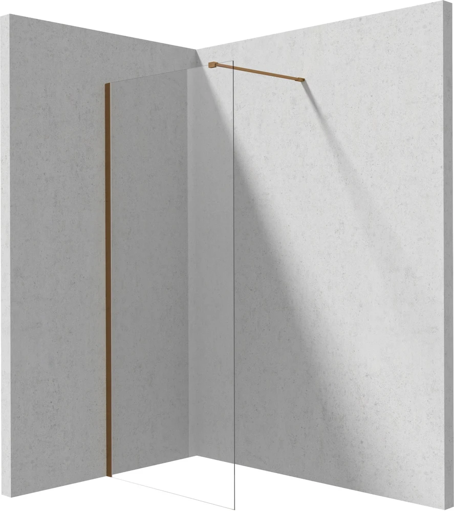 Walk-in dušo sienelė Deante Prizma, Brushed bronze, 100x195 cm
