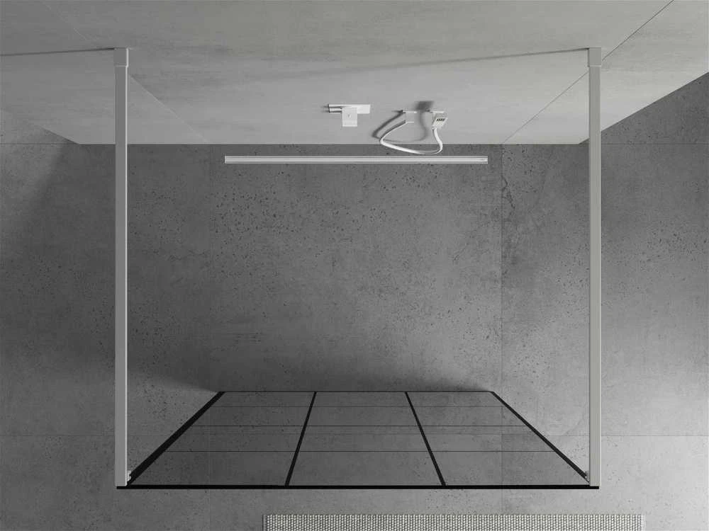 Walk-in dušo sienelė Mexen Kioto, Baltas/Juodas pattern, 100 x 200 cm