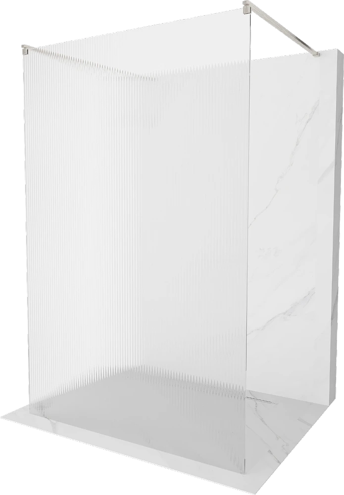 Walk-in dušo sienelė Mexen Kioto, Brushed chrome, matinis stiklas, 120 x 200 cm