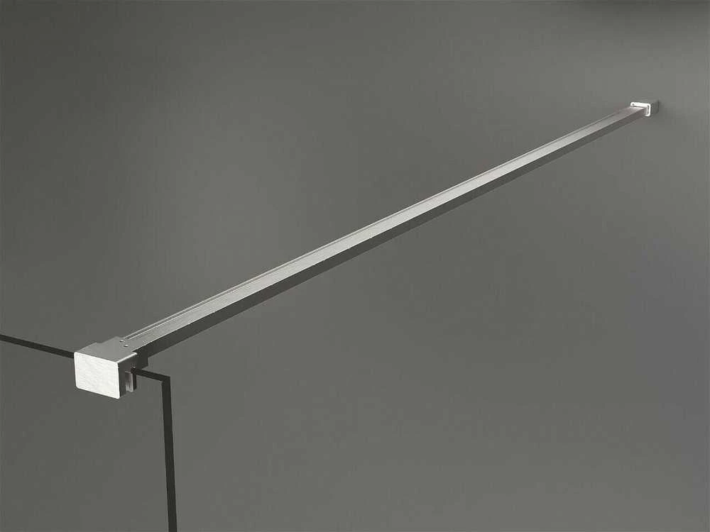 Walk-in dušo sienelė Mexen Kioto, Brushed nickel, baltas raštas, 110 x 200 cm