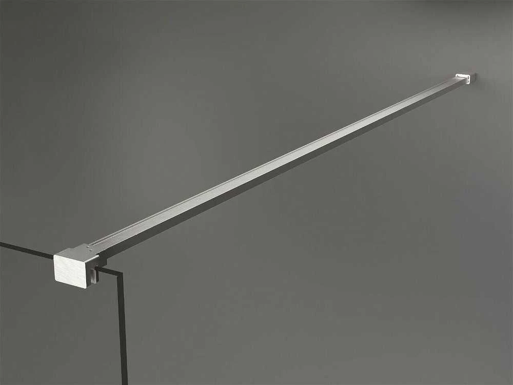 Walk-in dušo sienelė Mexen Kioto, Brushed nickel, veidrodinis stiklas, 110 x 200 cm