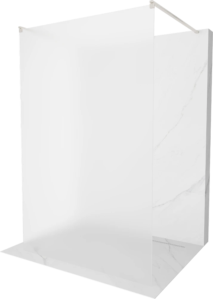 Walk-in dušo sienelė Mexen Kioto, Brushed nickel, matinis, 110 x 200 cm