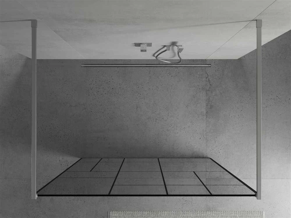 Walk-in dušo sienelė Mexen Kioto, Chrome/Juodas pattern, 140 x 200 cm