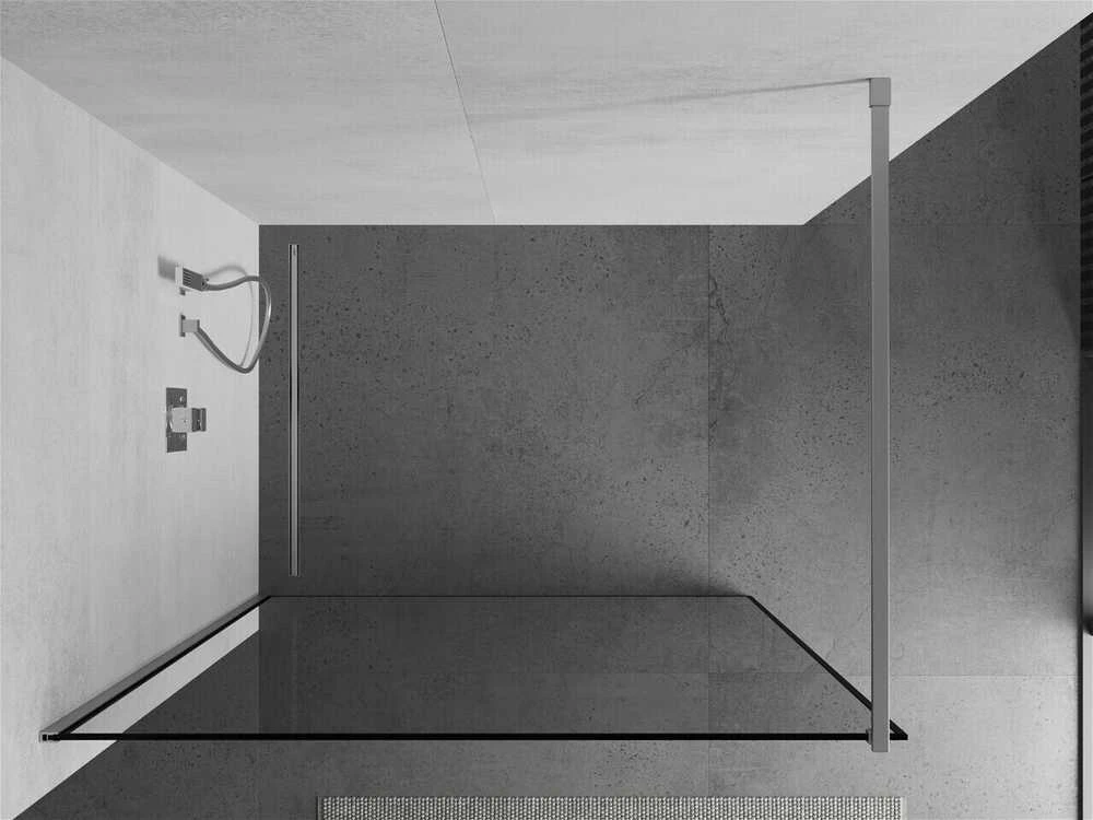 Walk-in dušo sienelė Mexen Kioto, Chrome/Juodas border, 90 x 200 cm