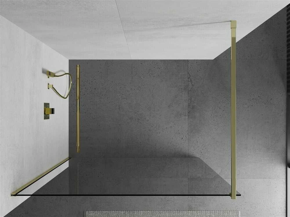 Walk-in dušo sienelė Mexen Kioto, Gold, 160 x 200 cm